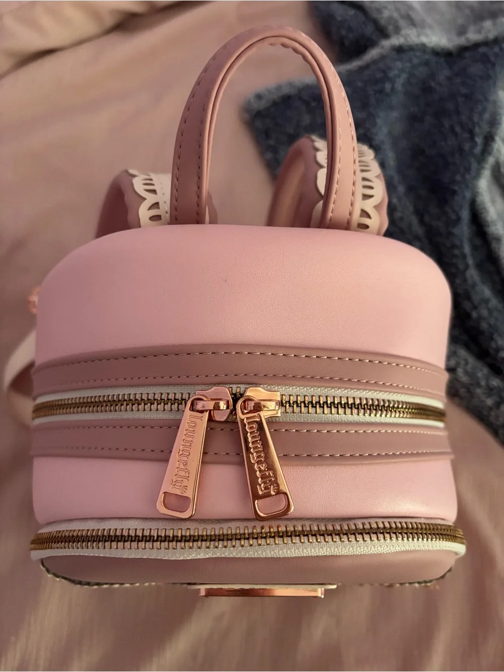Loungefly Pink Floral Princess Mini Backpack